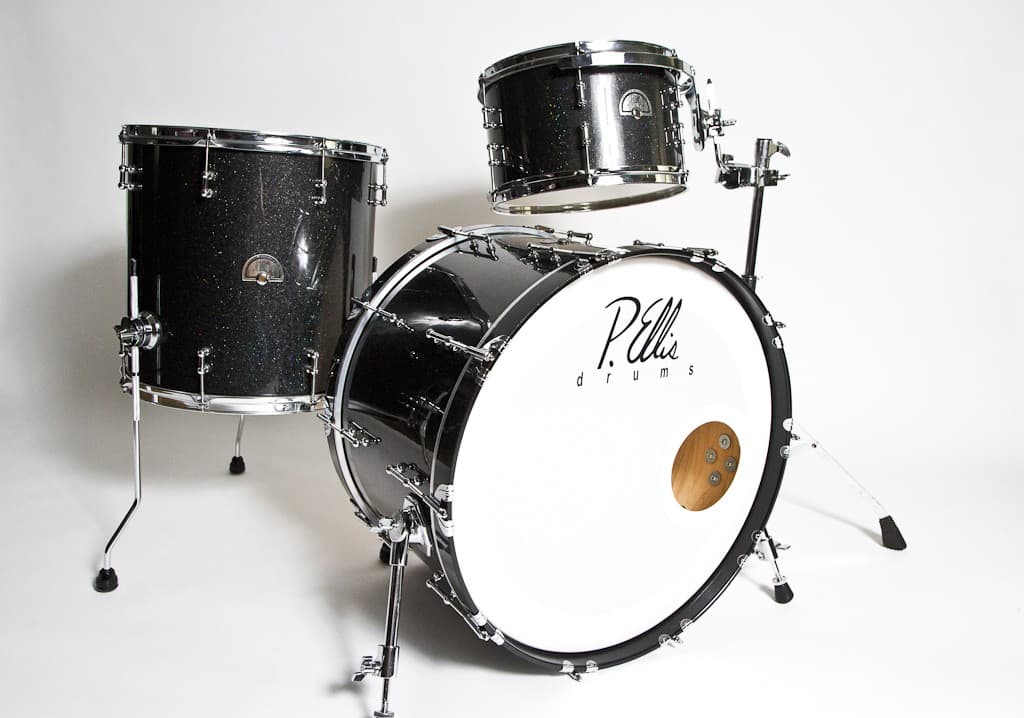 Black Sparkle Custom Drum Set